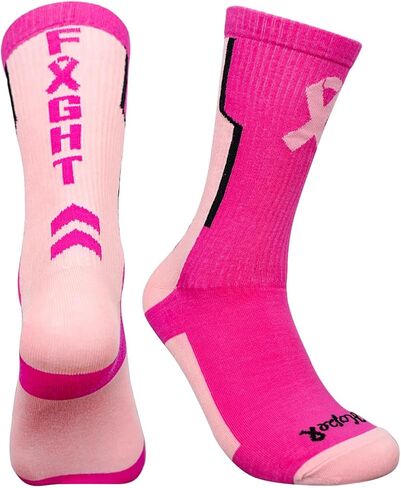 Breast Cancer Awareness Socks for Men Youth Boys Pink Football Softball Soccer Softball Baseball Accessories Socks in Saudi Arabia