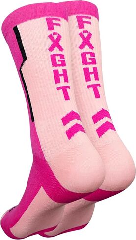 Breast Cancer Awareness Socks for Men Youth Boys Pink Football Softball Soccer Softball Baseball Accessories Socks in Saudi Arabia