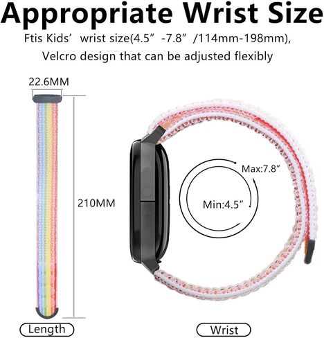 أحزمة TopPerfekt متوافقة مع سوار Fitbit Ace LTE، ناعمة ومتينة، VELCRO، مقاومة للماء، أشرطة بديلة رياضية قابلة للتنفس in Kuwait