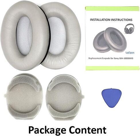 وسادات أذن Lambskin XM3 لسماعات Sony WH-1000XM3 بديلة 1000 XM 3 وسائد أذن من جلد الغنم الحقيقي وأغطية للأذنين 1000XM3 (أسود) in Kuwait