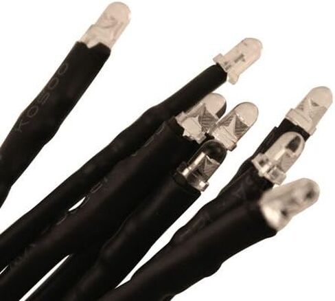 10 x Prewired LEDs (Clear, 3 mm, Warm White LED) in Saudi Arabia
