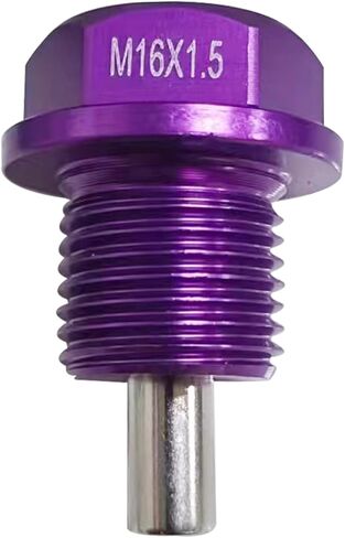 2 قطعة M12 x1.25 سدادة تصريف الزيت المغناطيسية من الفولاذ المقاوم للصدأ مع 12 غسالة نحاسية بديلة لتويوتا ولكزس ونيسان وإنفينيتي (أرجواني) in Kuwait