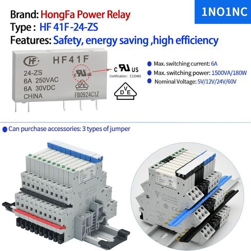 Electromagnetic Relay 24V DC/AC Coil; Silm;Signal Relay for PLC, Electromagnetic Relay 24VDC 24VAC SPDT, 6Amp with LED Indicator, Socket Base, DIN Rail in Saudi Arabia