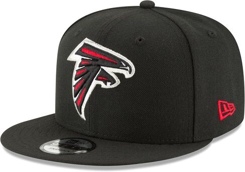 New Era NFL 9FIFTY Snapback Team Color Adjustable Hat Cap - One Size (US, Alpha, One Size, Atlanta Falcons - Black) in Saudi Arabia