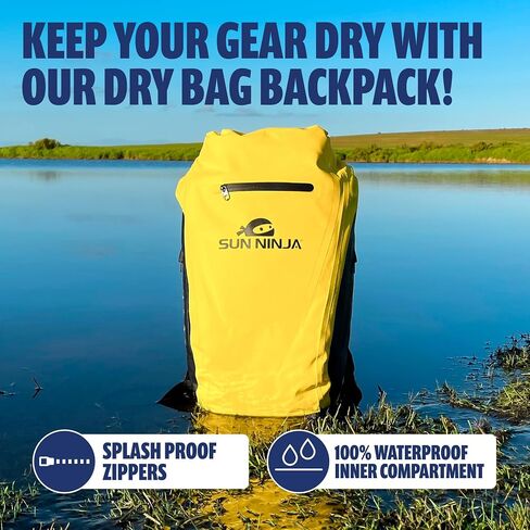 SUN NINJA Dry Bag Backpack, Waterproof Floating Drybag for Kayaking & SUP, Dry Bags Waterproof Backpack for Men & Women in Saudi Arabia