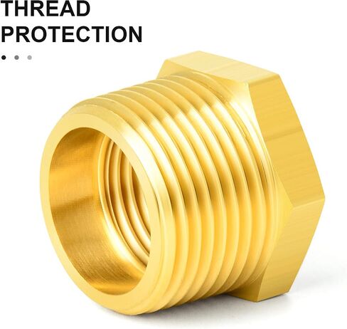GASHER 12PCS Brass Hex Bushing Fitting Kit Hex Bushing 1/4" - 1/8", 3/8" - 1/8", 3/8" - 1/4", 1/2" - 1/4", 1/2" - 3/8", 3/4" - 1/2" in Kuwait