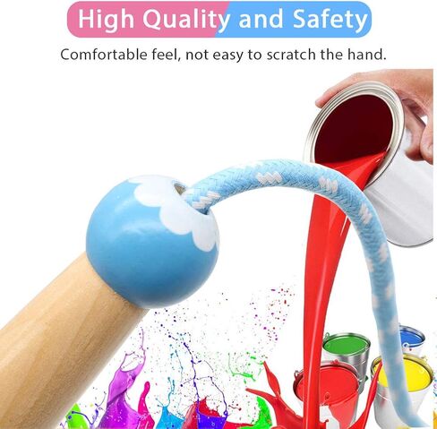 Jump Rope Kids, 8.5ft Adjustable Cotton Skipping Rope with Wooden Handle for Boys and Girls Fitness Outdoor Exercise (Green) in Saudi Arabia