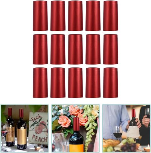 Gadpiparty PVC Heat Shrink Capsules: 50pcs Wine Shrink Wrap Bottle Sleeves Shrink Top Cover Wine Bottle Capsules Shrink Caps Wine Brewing Caps for Wine Bottle Cellars in Saudi Arabia