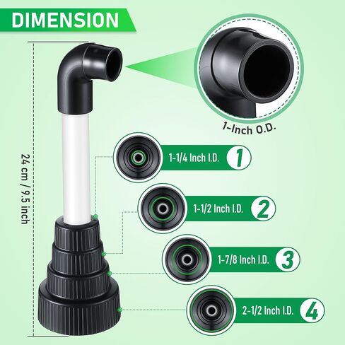 خرطوم مكنسة كهربائية إلى محول أنابيب PVC، مرفق مكنسة كهربائية مبللة لفتح وإخلاء خطوط تصريف التيار المتردد، متوافق مع معظم الأحجام، مرفق وقاعدة سوداء، أنبوب أبيض in Kuwait