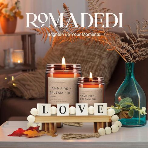 2 Packs Farmhouse Wooden Beads with Small Wooden Tray Home & Love Block Sign Home Decor Beads with Tassel Modern Wood Risers for Decor Wood Pedestal Stand for Bottles Candles Table Shelf Living Room in Saudi Arabia