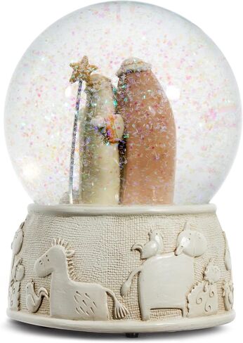 DEMDACO Holy Family Glittered 5 x 3.5 Resin Musical Christmas Snow Globe Plays Silent Night in Saudi Arabia
