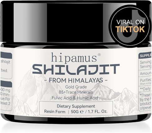 600mg Shilajit Pure Himalayan Organic Shilajit Resin -100% Natural Shilajit Resin with Fulvic Acid & 85+ Trace Minerals Gold Grade Shilajit Supplement for Energy,Strength & Immune - 50 Grams in Saudi Arabia