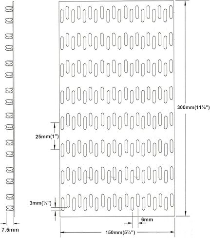 6 قطع 11-7/8" x 5-7/8" لوحة تروس ذات شوكات مسطحة لإصلاح دعامة لوحة ربط، سطح فولاذي مجلفن، ارتفاع أسنان المسمار 7.5 مم، سمك 1 مم، لموصلات الأخشاب الخشبية لدعامات الأسقف in Kuwait