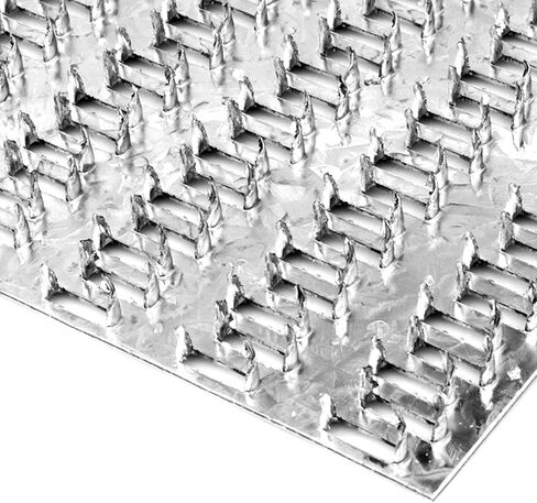 6 قطع 11-7/8" x 5-7/8" لوحة تروس ذات شوكات مسطحة لإصلاح دعامة لوحة ربط، سطح فولاذي مجلفن، ارتفاع أسنان المسمار 7.5 مم، سمك 1 مم، لموصلات الأخشاب الخشبية لدعامات الأسقف in Kuwait