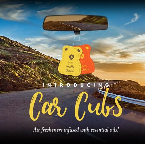 Happy Wax Beach Mix Hanging Car Cub Air Fresheners Infused with Natural Essential Oils, 4 Ct. Variety Pack - Contains Coastal Tide, Grape Mango, Summer Evenings, and Bronzed Coconut in Kuwait