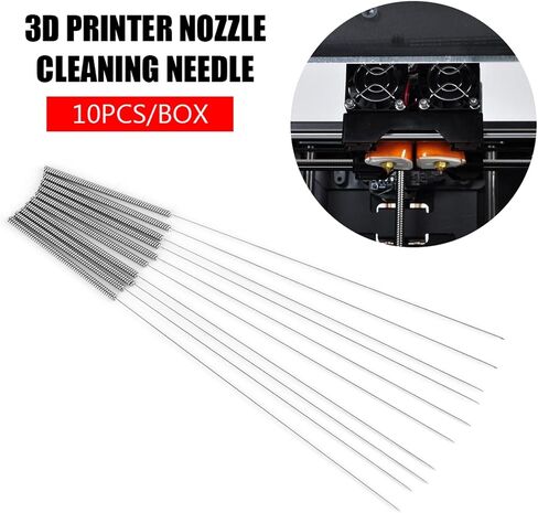 10Pcs/Box 0.4mm Needle Drill Bits, 3D Printer Nozzle Cleaning Needles, Stainless Steel Nozzle Cleaning Tool Kit for 3D Printer Accessory in Saudi Arabia