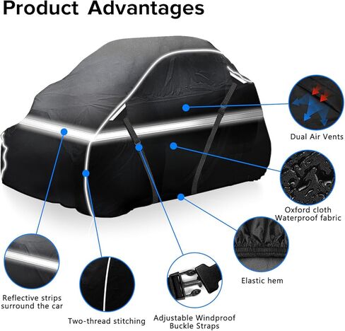 غطاء UTV، قماش أكسفورد عالي التحمل مقاوم للماء 2-3 مقاعد، غطاء حماية من جميع الأحوال الجوية جنبًا إلى جنب متوافق مع Can Am Maverick X3 Polaris RZR Ranger SXS in Kuwait