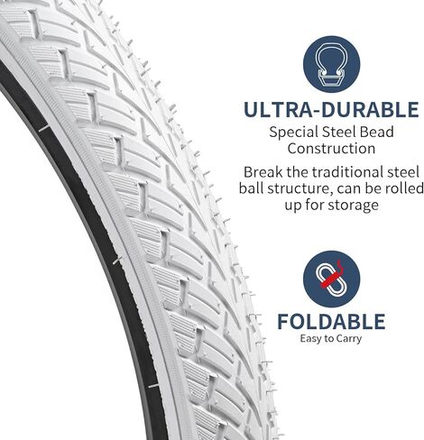 2-PCS 700C Bike Tires 700x35C/37-622 and 700C Heavy Duty Bike Tubes AV48mm Schrader Valve with 2 Rim Strips Compatible with 700x33C 700x35C 700x36C 700x37C Bike Bicycle Tires and Tubes (G-5001) in Saudi Arabia