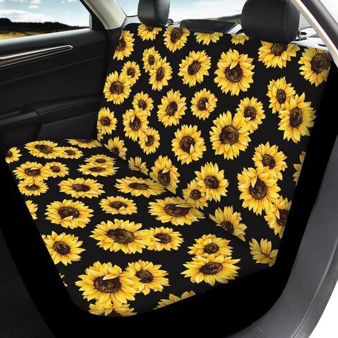 ZFRXIGN Butterfly Mushroom Car Seat Covers Full Set Front Back Split Bench Protector Car Steering Wheel Cover Seatbelts Pads Coaster Keychains Universal Fit Truck, SUV, or Van Moon Night in Kuwait