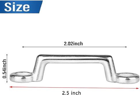 NovelBee 20pcs Stainless Steel Bimini Top Strap,Pad Eye,Footman's Loop for Tie Down Strap,Kayak Deck Loops,Tie Down Anchor Point in Saudi Arabia