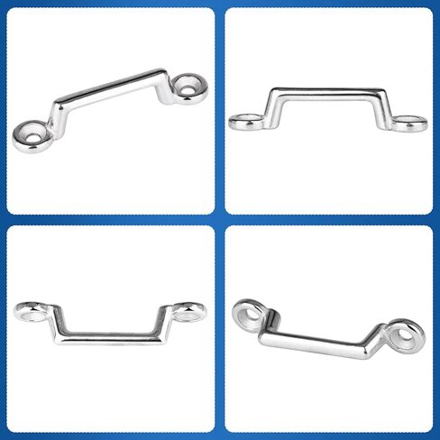 NovelBee 20pcs Stainless Steel Bimini Top Strap,Pad Eye,Footman's Loop for Tie Down Strap,Kayak Deck Loops,Tie Down Anchor Point in Saudi Arabia
