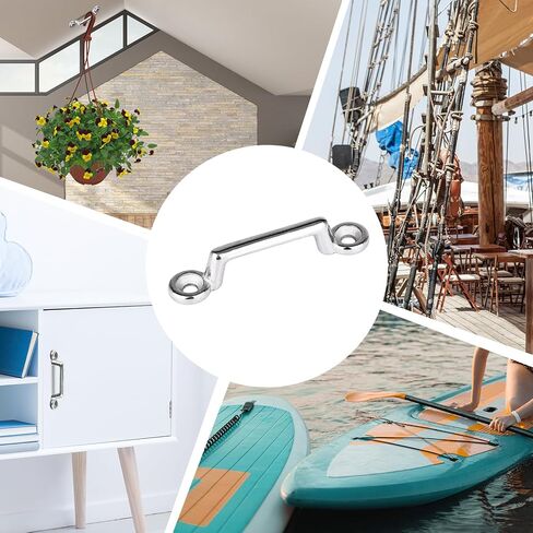 NovelBee 20pcs Stainless Steel Bimini Top Strap,Pad Eye,Footman's Loop for Tie Down Strap,Kayak Deck Loops,Tie Down Anchor Point in Saudi Arabia