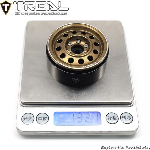Treal Metal 1.9 Beadlock Wheel Rims 4pcs Vintage Design Wheel Hub for Wagon Wheel 1:10 RC Crawler -Type I (Black) in Saudi Arabia