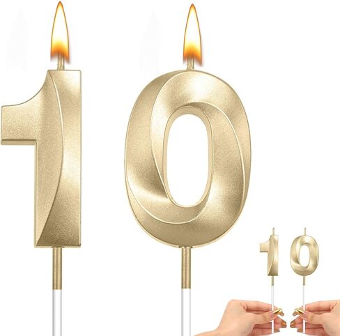 Number 10 Candle 10th Birthday Decorations for Boys 10 Birthday Candle Birthday Candles Birthday Cake Topper Cake Candles for Birthday Decoration Family Baking Reunions Blue Birthday Candles 10 in Saudi Arabia