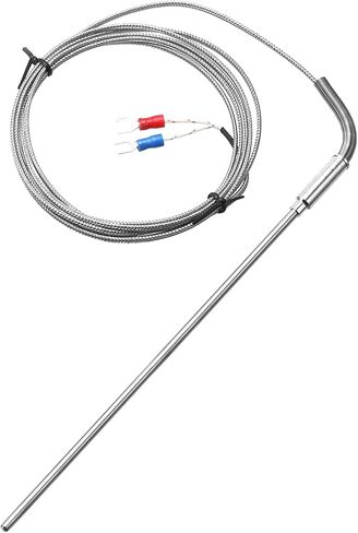MECCANIXITY K نوع مسبار استشعار درجة الحرارة الحرارية 4x200mm 6.6ft سلك 0 إلى 1000 درجة مئوية (32 إلى 1832 درجة فهرنهايت) الفولاذ المقاوم للصدأ in Saudi Arabia