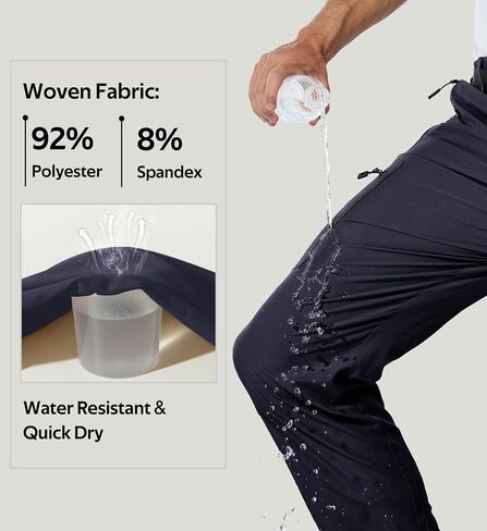 MOURCE Hiking Pants Men Lightweight Quick Dry - Water Resistant Stretch Cargo Pants for Men with 6 Pockets in Saudi Arabia