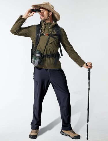 MOURCE Hiking Pants Men Lightweight Quick Dry - Water Resistant Stretch Cargo Pants for Men with 6 Pockets in Saudi Arabia
