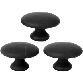 HEALLILY Spa Set Hot Stones Essential Massage Stones Set Basalt Hot Rocks Stones Heated Warmer Rocks Mushroom Shape Massage Tool for Home Spa Relaxing 3pcs Natural Essential Oils