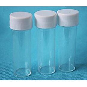 10PCS 25ml 0.85oz Clear PS Plastic Daily Necessities Cosmetic Cleaning Vials Containers Test Tubes Vials Sample Bottle with Screw Cap