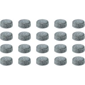 20 Pack Pool Cue Tips - Billiard Cue Replacement Tip, Wear-Resistant, Apply to Pool Cues/Snooker (13mm Dia, Blue)