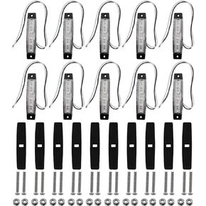 10Pack Marine Boat Lights, 12V Waterproof Boat Interior Navigation Strip Light Marine Deck Courtesy Transom Step Cockpit Lighting for Fishing Pontoon Yacht Sailboat Kayak (Blue)