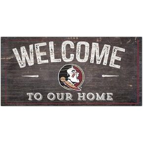 GameDay Novelties Florida State 12" x 6" Distressed Welcome to Our Home Wood Sign