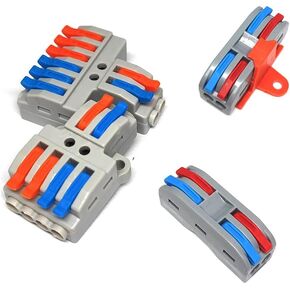 Lever Wire Connectors Quick Wiring Cable Connector Push-in Conductor Terminal Block Gray housing(40PCS)