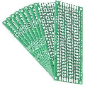 uxcell 9pcs 3x7cm Double Sided PCB Board Universal Printed Circuit Proto Board for DIY Soldering Electronic Projects Practice Test Circuit