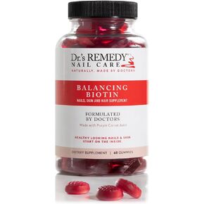 Dr.'s Remedy Balancing Biotin Hair Growth Supplement - 5000mcg Hair Skin and Nails Gummies, Organic Vegan and Gluten Free