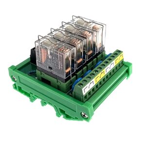 8 Channel AC/DC 24V Rail Mount Relay Interface Module PNP NPN SPDT 16A Pluggable Power Relay, G2R-1-E