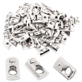 M5 T Slot Nuts, 2020 Half Round Roll in Spring T Slot Nut Aluminum Extrusion Profile T Slot Nut Tee Nuts for 3D Printer, CNC Router (80pcs)