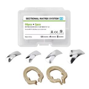 Dental Sectional Matrix System Kit, Dental Sectional Matrix Resin Clip Clamping Ring, M2 Dental Matrix Bands Suitable for Repairing Longer Surface Contacts.