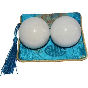 2'' Hand Balls Health Exercise Stress Balls White Marble Natural Stone Balls Gift in Saudi Arabia