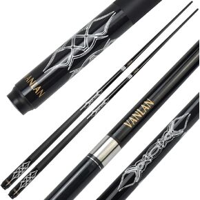 58-Inch Carbon Durable Professional Billiard Cues Small Head Pool Cues Billiard Stick Snooker Rod Supplies Accessory,Billiards Supplies (Black)