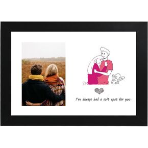8x12 Picture Frame collage Couples Gifts Love Picture Frame,Anniversary Wedding Gifts for Couple,Displays 4x6 Inch Photos, Wall Tabletop Picture Frames,Black