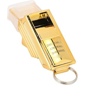 Coaches Whistles Referee Whistles,Mortun ABS Professional Referee Training Whistle for Referees Coaches Lifeguards Survival Emergency School Football Basketball Volleyball Soccer Hockey(Gold)