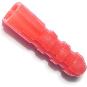014973304713 Ribbed Plastic Anchors, 16-18, Piece-100, Red