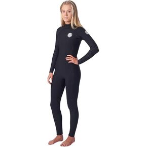 Rip Curl Womens Dawn Patrol 4/3mm Back Zip Wetsuit - Black - Easy Stretch Flash Lining