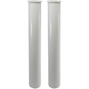 Keeney10-12WK 1-1/2" x 12" Plastic Flanged Sink Tailpiece, White