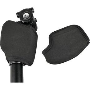 Seatpost Cover for Mountain Bike Suspension, Soft Nylon Seatpost Protective Case, Bicycle Suspension Seat Tube Finger Guard, Cycling Dustproof Components, 13/12/2cm, black, Generic2024041101